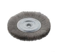 Brosse en acier inoxydable pour ébavurage du métal, roue métallique sertie de 15,2 cm avec trou de 16 mm, compatible avec meuleuse d'établi et outils rotatifs, outil de polissage pour enlever la