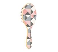 Brosse en bois gris pêche irrégulière triangulaire en bois pour cheveux brosse à cheveux en bois brosse à message en bois