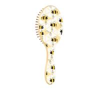 Brosse en bois pour cheveux naturels - Brosses à cheveux en bois pour femme - Brosse pour cheveux naturels - Abeilles incurvées - Miel