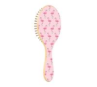Brosse en bois Seamless Pattern Pêche Flamingo Espoir Paddle Brosse à cheveux en bois Brosses à cheveux pour femmes Brosse à message en bois