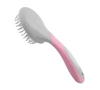 Brosse en crin de cheval, peigne à crinière de cheval et queue de cheval, poignée humanisée, poils arrondis doux, outil de toilettage pour cheveux bouclés, épais ou fins, granges, paddocks, 23 cm