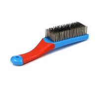 Brosse en fil d'acier avec poignée en silicone et haute durabilité - Convient pour un nettoyage efficace de la cuisinière et des barbecues
