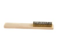 Brosse en fil de cuivre avec poignée en bois et manche en bois pour nettoyage de peinture de détail de rouille