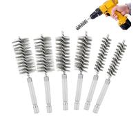 Brosse en métal pour perceuse avec une tige hexagonale - abrité avec des poils résistants dans le fil métallique | Outil de nettoyage pour la rouille de brevet, les taches et la saleté tenace sur le m