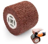 Brosse en nylon - Rouleau abrasif - Brosse - Manchons abrasifs pour machine à satiner - Brosse à bois et métal - Polissage de surface 60/80/120/180 (A-120#)