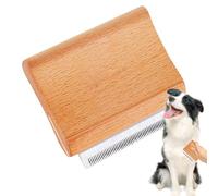 Brosse épilatoire pour chien, brosse pour chien pour la perte - Brosse à manche en bois pour chiens et chats | Râteau de sous-poil démêlant pour chiens, brosse de toilettage large pour chiens et chats