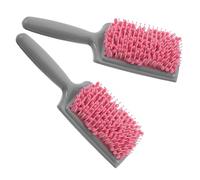 Brosse Éponge Torsadée pour Cheveux 2 Pièces Rose en Plastique