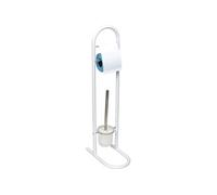 Brosse et dérouleur papier WC blanc