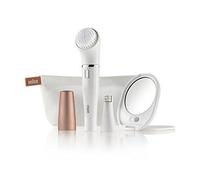 Brosse et épilateur pour le visage Braun Face 831 avec étui en cuir et miroir
