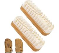 Brosse et Gomme 2026 pour Nubuck et Daim - Nettoyant Doux en Bois et Caoutchouc-Crêpe pour Chaussures, Sacs, Canapés et Accessoires en Cuir (2 pièce)
