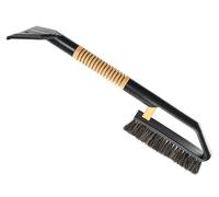 Brosse et grattoir 55 cm avec lame en laiton, manche dentelé en bois