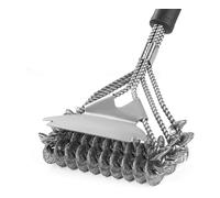 Brosse et grattoir pour barbecue sans poils ¿ Nettoyant en acier inoxydable de 45,7 cm pour tous types de grils ¿ Sûr et antirouille