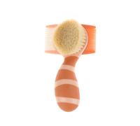 Brosse et peigne à cheveux bébé 3in1, brosse à poils doux bébé, peigne à cheveux berceau Cap pour les tout-petits nouveau-nés