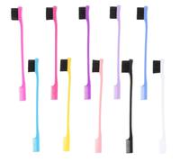 Brosse et Peigne à Sourcils Double Embout, Lot de 10, Abs Couleur Aléatoire | Outil Multi-usage, pour Ligne de Cheveux et Cils, Format Compact pour Retouches Précises Couleur Aléatoire