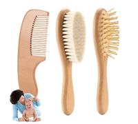 Brosse et peigne pour bébé 3pcs, brosse à cheveux nouveau-née à la peau ultra-douce, Saldp Massing Comfort Baby Bath Essentials for Boy Girl