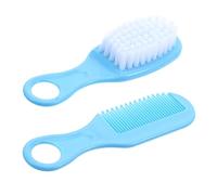 Brosse et Peigne pour Bébé, Kit Massage Cheveux -né Bleu | Design Dents Circulaires, Usage Doux et Anti-statique, Pp et Tpe, pour Nourrisson, 1 Ensemble