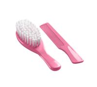 Brosse et peigne rose bonbon TU