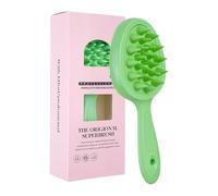 Brosse exfoliante douce 2 en 1 pour le corps, brosse de shampooing en luffa doux pour peaux sensibles, douche, cheveux, cuir chevelu, masseur de cuir chevelu, brosse de shampooing