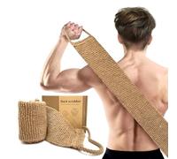 Brosse exfoliante extra rugueuse pour le dos, exfoliant naturel pour le corps pour les travailleurs, les athlètes et les hommes. Loofah hygiénique pour un nettoyage quotidien en profondeur durable