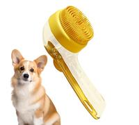 Brosse exfoliante pour bain de chien - Brosse douce de bain pour chiens avec manche long | Peigne pour chats et chiens à poils longs et courts pour après-shampoing douche utilisation à la maison