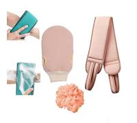 Brosse exfoliante pour la douche, gant de toilette exfoliant pour le dos de 96,5 cm avec poignées, gants exfoliants et éponge en luffa, frottez votre corps en profondeur pour homme et femme (B)