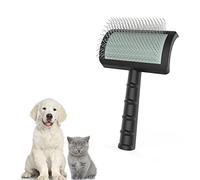 Brosse extra longue pour poils de grand chien Brosse métallique de toilettage pour animaux de compagnie, poils morts et morts Enlève les souspoils épais, les poils emmêlés, les squames, la