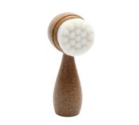 Brosse faciale double face, brosse de lavage manuelle pour le visage, 10,9 x 3,5 x 3,5 cm, brosse de nettoyage compacte et ultra douce avec support pour le nettoyage et l' des pores