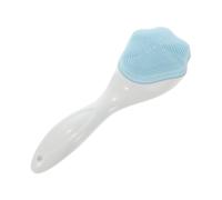 Brosse Faciale en Silicone à Long Manche, Motif Patte de Chat Bleu | Nettoyage Manuel du Visage, Massage Doux, Usage Facile, Mousse Rapide, Accessoire Pratique