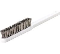 Brosse fine L.225mm 0,15mm fil d'acier VA ondulé 4 rangées LESSMANN