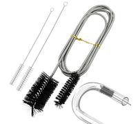 Brosse flexible à double tête en acier inoxydable de 155 cm pour le nettoyage des trous de drainage, brosse à ressort pour réfrigérateur, avec 2 goupilles à bouteilles, brosse de vidange pour la