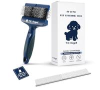 Brosse flexible double face pour gribouillage et caniche - Brosse de toilettage pour chien - Brosse à poils pour Goldendoodles et labradoodles - Brosse démêlante douce et sous-poil pour chiens