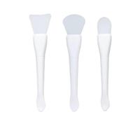 Brosse for masque Facial réutilisable en Silicone souple, grattoir de nettoyage du visage, Film de boue, brosses spéciales for beauté de la peau, 3 pièces(White ABC)