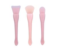 Brosse for masque Facial réutilisable en Silicone souple, grattoir de nettoyage du visage, Film de boue, brosses spéciales for beauté de la peau, 3 pièces(Pink ABC)