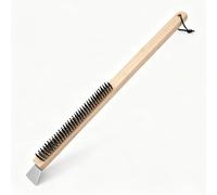 Brosse Four a Pizza 57.5 cm, Brosse Pierre a Pizza avec Grattoir Acier Inoxydable, Brosse Four Pizza Long Manche pour Four à Bois & Ooni - Pizza Oven Brush