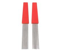 Brosse Grattoir Guiro 2 Pièces, Percussion Latine de Style Peigne en Plastique et en Acier Inoxydable pour la Performance