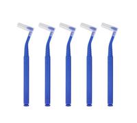 brosse interdentaire 10 brossettes interdentaires coudées en forme de L for le nettoyage dentaire, cure-dents nylon pour l'hygiène Interdentaire,Brosse à Dents Nettoy(Blue)