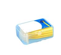 brosse interdentaire Boîte de 20 brossettes interdentaires en forme L for le nettoyage des dents pour l'hygiène Interdentaire,Brosse à Dents Nettoy(Yellow)