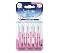 Brosse Interdentaire Emoform Rose 6 pièces avec technologie SoftCare pour un contact extra délicat sur les gencives grâce aux poils doux - Poignée antidérapante avec capuche pour l'hygiène buccale