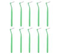 brosse interdentaire Lot de 10 brossettes interdentaires, micro et mini, avec capuchon anti-poussière pour l'hygiène Interdentaire,Brosse à Dents Nettoy(Green (0.8mm))