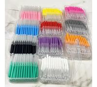 Brosse interdentaire pour soins de santé, 60 pièces, brosse push-pull, élimine les aliments et la Plaque, meilleurs dents, outil d'hygiène buccale, soins buccaux Gris 0,6 mm 60 pièces