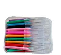 Brosse interdentaire Push Pull de type I, 80 pièces/boîte, 0.6 à 1.5Mm, nettoyage entre les dents, soins bucco-dentaires, fil dentaire orthodontique en forme(80pcs mixed)