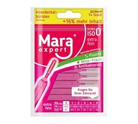 Brosse interdentaire rose MARA EXPERT | 0,4 mm ISO 0 extra fine | 12+2 brossettes interdentaires | 16 % extra | Brosses pour espaces interdentaires | Avec goût menthe - Chlorhexidine - Fluor