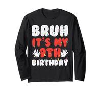 Brosse Its My 9th Birthday Hands 9 Year Bday Boys Filles Kids Manche Longue