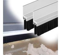 brosse joint Joint de balayage de brosse de porte de type H à double rangée, brosse extérieure anti-poussière pour porte intérieure, décapage base(2 PCS,H 70 MM)