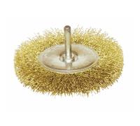 Brosse laiton circulaire pour perceuse - tige 6 mm - diamètre 100 mm LEMAN