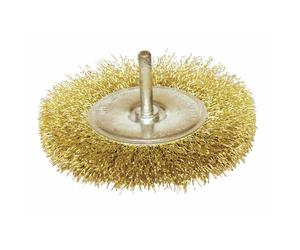 Brosse laiton circulaire pour perceuse-tige 6 mm-diamètre 100mm LEMAN