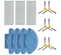 Brosse latérale avec chiffon et kit de filtre compatible avec les aspirateurs Haier T550W T560H et Netbot pour S12 pour une meilleure élimination de la poussière (A)