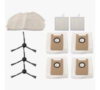 Brosse latérale de rechange, filtre, chiffon et sac à poussière pour robot aspirateur T20+ - Kit d'accessoires de nettoyage 12 pièces avec 3 brosses latérales