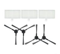 Brosse latérale et filtre pour Cecotec pour conga 999 Robot Side (A) | Lot de 4 brosses latérales pour plus de 3 filtres de style HEPA, nettoie en profondeur les coins, réduit la poussière dans la