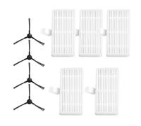 Brosse latérale et filtre pour Cecotec pour conga 999 Robot Side (B) | Lot de 4 brosses latérales pour plus de 3 filtres de style HEPA, nettoie en profondeur les coins, réduit la poussière dans la